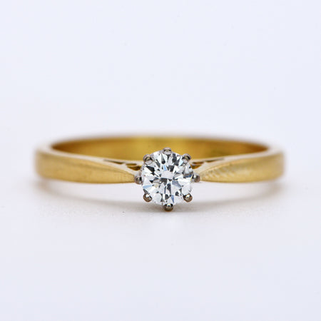 The London Vintage Brilliant Cut Solitaire Diamond Ring - Antique Jewellers