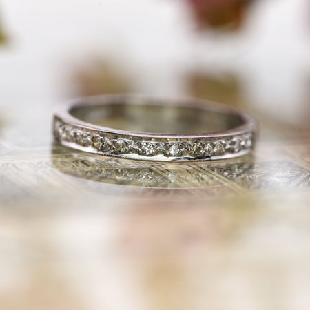 The White Half Eternity Diamond Ring - Antique Jewellers
