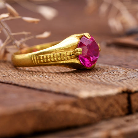 The Vintage 22ct Gold and Ruby Ring - Antique Jewellers