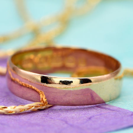 The Antique 1908 22ct Gold Wedding Band - Antique Jewellers