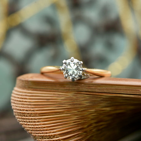 The Antique Old Brilliant Cut Diamond Solitaire Ring - Antique Jewellers