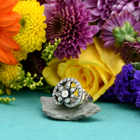 The Antique Early Victorian Heads & Hearts Thirty One Old Cut Diamonds Ring - Antique Jewellers