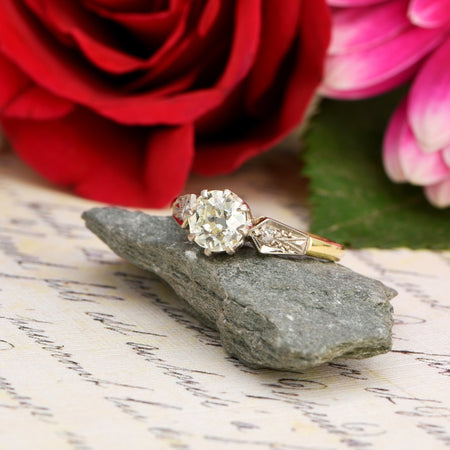 The Vintage Bold Shouldered Diamond Ring - Antique Jewellers