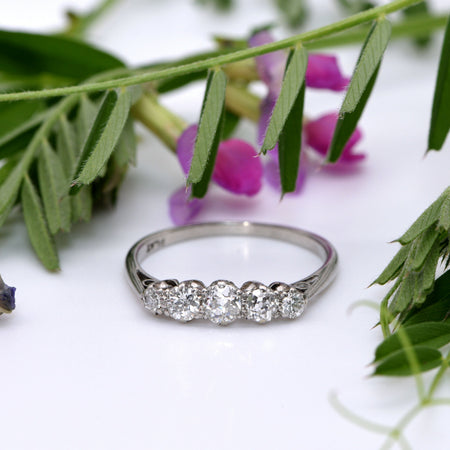 The Vintage Platinum Cassiopeia Diamond Engagement Ring - Antique Jewellers