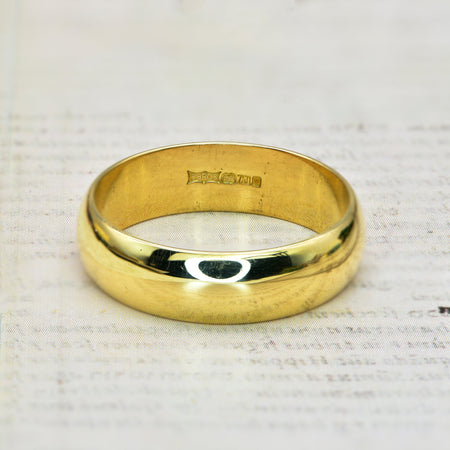 The Vintage 18ct Gold London Wedding Ring - Antique Jewellers