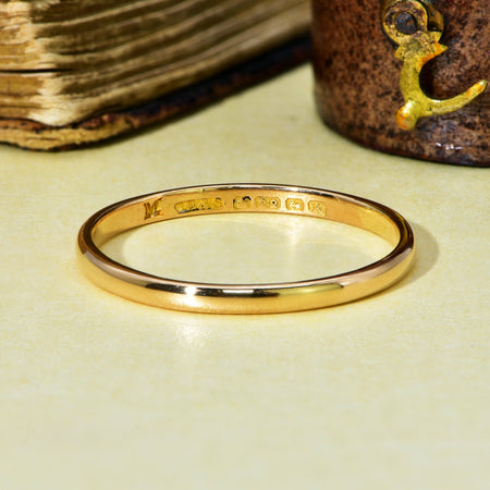 The Vintage 1934 22ct Gold Wedding Ring - Antique Jewellers