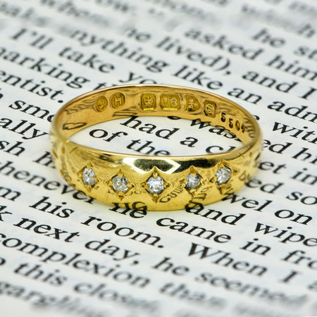 The Antique Edwardian Five Diamond Ring - Antique Jewellers