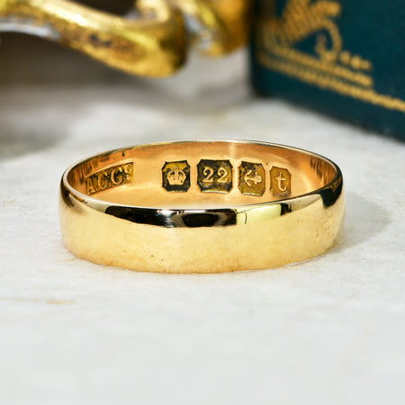 The Antique 1918 22ct Gold Wedding Ring - Antique Jewellers