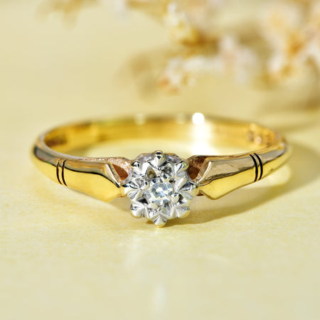 The Vintage 1973 Eight Cut Diamond Solitaire Ring - Antique Jewellers