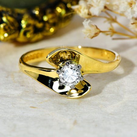 The Vintage 1992 Snake Motif Diamond Ring - Antique Jewellers