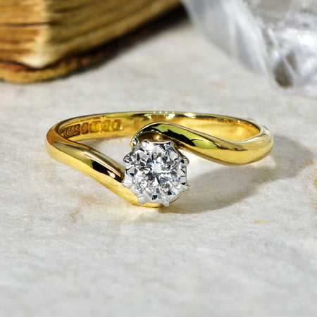The Vintage 1968 Illusion Solitaire Diamond Ring - Antique Jewellers