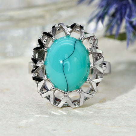 The Contemporary Turquoise-Coloured Ring - Antique Jewellers