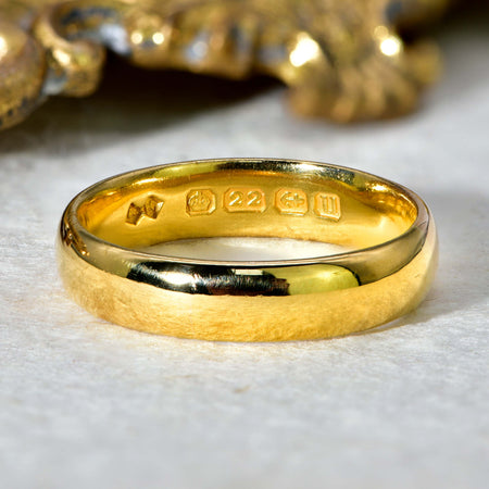 The Antique 1919 22ct Gold Birmingham Wedding Ring - Antique Jewellers