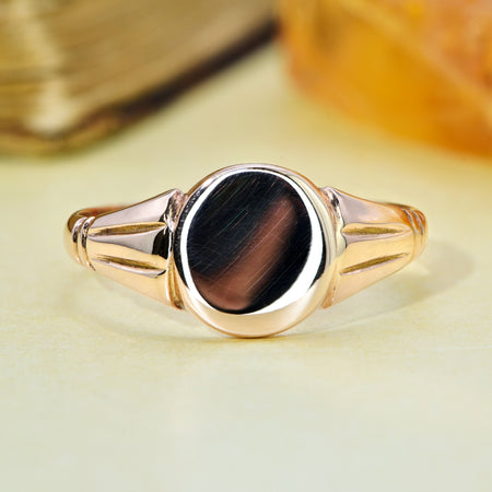 The Antique 1919 Rose Gold Signet Ring - Antique Jewellers
