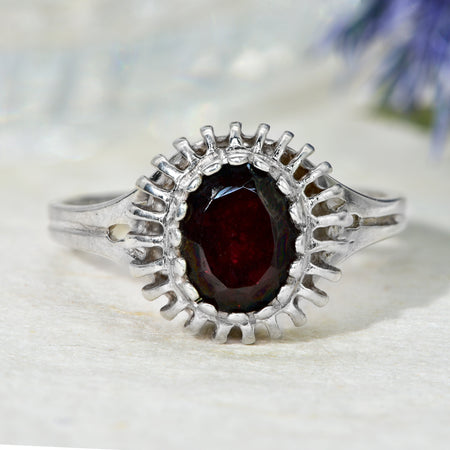 The Contemporary Garnet Light Ring - Antique Jewellers