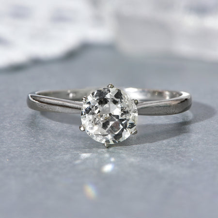 The Vintage Brilliant Cut Solitaire Diamond Dramatic Ring - Antique Jewellers