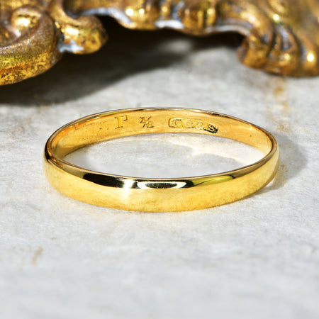 The Antique Edwardian Early 20th Century 22ct Wedding Ring - Antique Jewellers