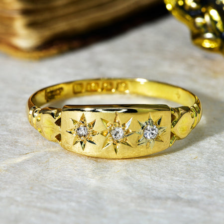 The Antique 1915 Diamond Starburst Ring - Antique Jewellers
