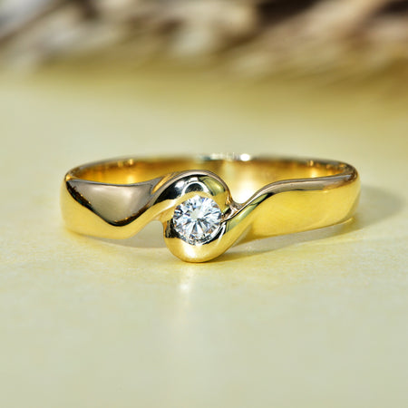 The Vintage Brilliant Cut Diamond Swivel Ring - Antique Jewellers