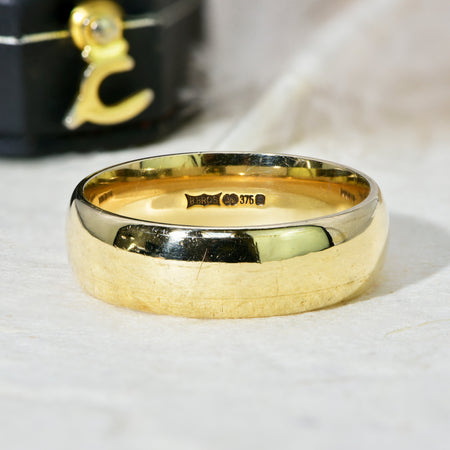 The Vintage London B.Bros 9ct Gold Wedding Ring - Antique Jewellers