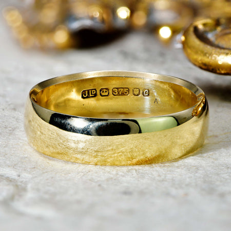 The Vintage 1977 9ct Gold Wedding Ring - Antique Jewellers