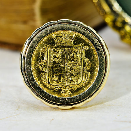 The 1872 Half Sovereign Signet Ring - Antique Jewellers