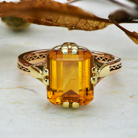 The Vintage Citrine Autumn Ring - Antique Jewellers