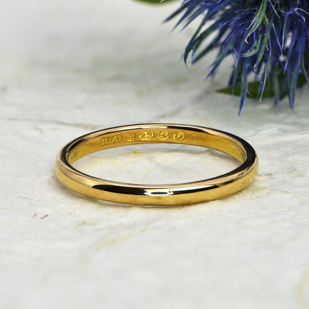 The Vintage 1953 22ct Wedding Ring - Antique Jewellers