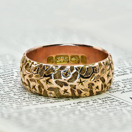 The Antique 1901 Decorated Wedding Band - Antique Jewellers