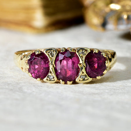 The Vintage 1985 Ruby and Diamond Ring - Antique Jewellers