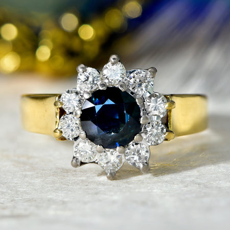 The Vintage 1977 Sapphire and Diamond Ring - Antique Jewellers
