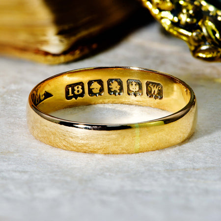 The Antique 1919 18ct Gold Wedding Ring - Antique Jewellers