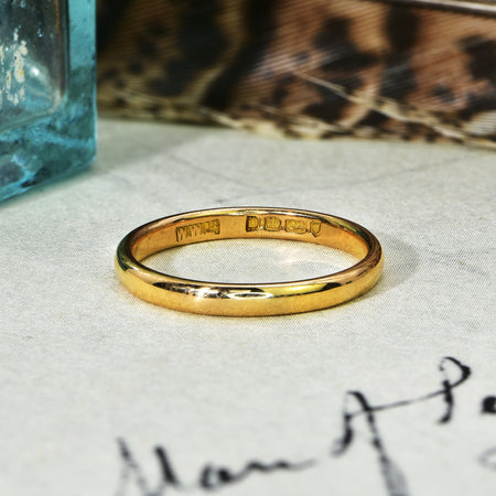The Vintage 1939 22ct Gold Wedding Ring - Antique Jewellers