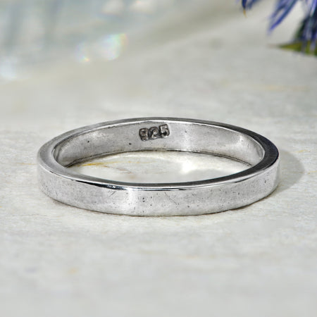 The Contemporary Flat Edged Wedding Ring - Antique Jewellers