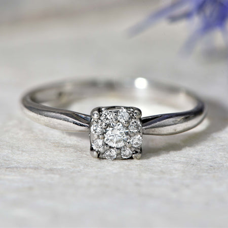 The Light Vintage Nine Diamond Cluster Ring - Antique Jewellers