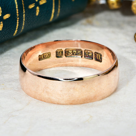 The Antique 1919 9ct Rose Gold Wedding Ring - Antique Jewellers