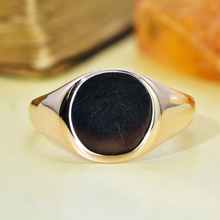 The Antique 1922 9ct Rose Gold Signet Ring - Antique Jewellers