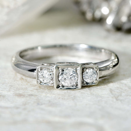 The Contemporary Brilliant Cut Diamond Ring - Antique Jewellers