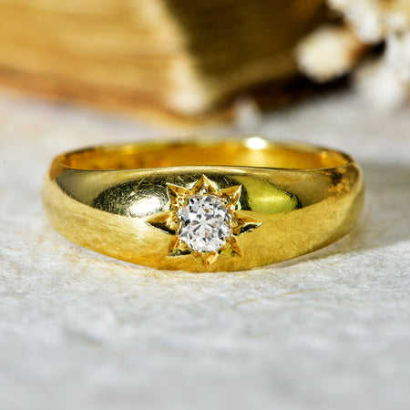 The Antique 1898 Old Cut Diamond Starlet Ring - Antique Jewellers