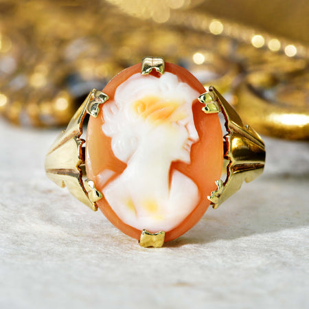 The Vintage Cameo Serene Ring - Antique Jewellers