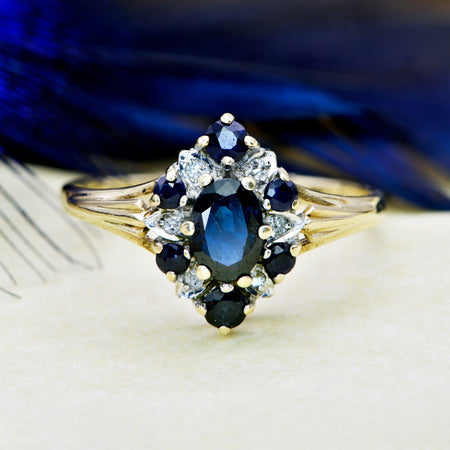 The Vintage 1988 Sapphire and Diamond Ring - Antique Jewellers
