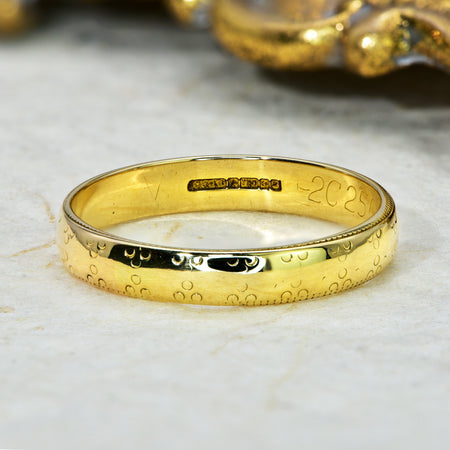The Vintage 1986 Circles 18ct Gold Wedding Ring - Antique Jewellers