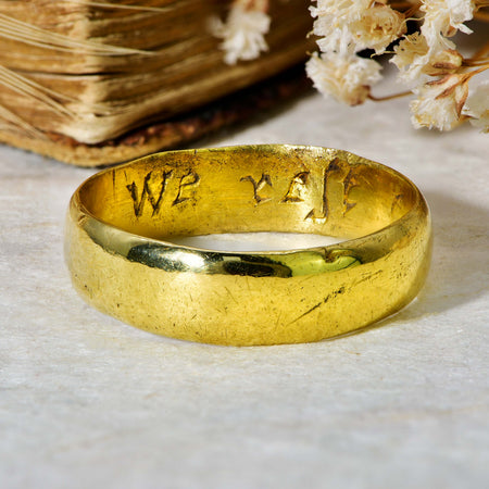The 18th Century 'We Rest Content' Posy Ring - Antique Jewellers