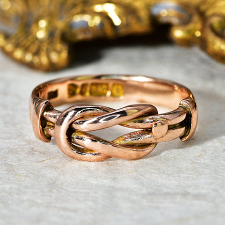 The Antique 1913 Rosy Knot 9ct Gold Ring - Antique Jewellers