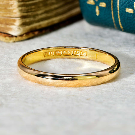 The Antique 1927 22ct Gold Wedding Ring - Antique Jewellers