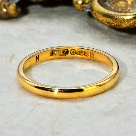 The Vintage 1957 22ct Gold Wedding Ring - Antique Jewellers