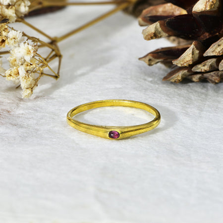 The Ancient Medieval Amethyst Stirrup Ring - Antique Jewellers