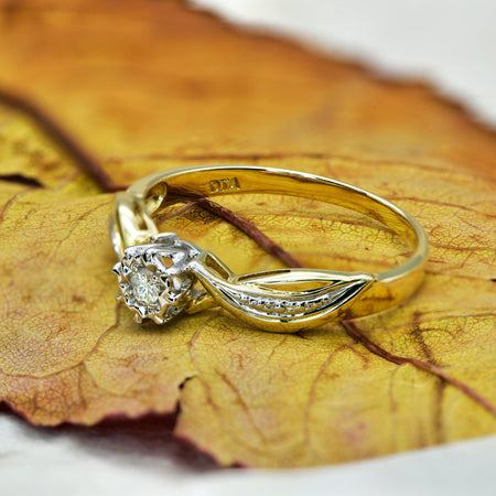 The Contemporary Brilliant Cut Diamond Twist Ring - Antique Jewellers