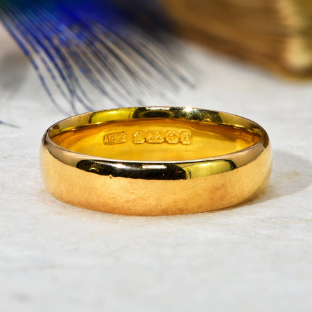 The Vintage 1928 22ct Gold Wedding Ring - Antique Jewellers