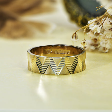The Vintage Wave Wedding Band - Antique Jewellers